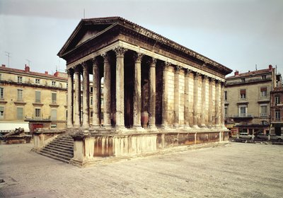 Vue de la Maison Carrée, c.19 av. J.-C. - Roman